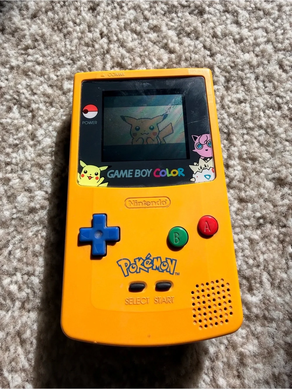 Working! Nintendo GameBoy Color Pokemon Pikachu Edition Yellow/Blue